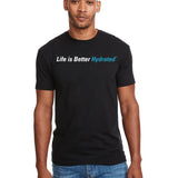 Life is Better Hydrated T-Shirt (Blue Logo)