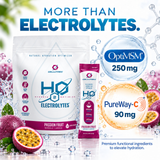 H2O ELECTROLYTES™ - Passion Fruit | Zero Sugar Electrolyte Powder