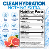 H2O ELECTROLYTES™ - Grapefruit | Zero Sugar Electrolyte Powder